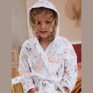 Vertbaudet Kinder Bademantel Rosentraum Rosa 98/104