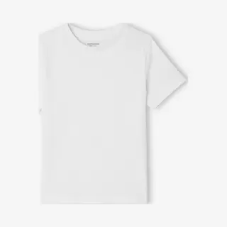 Vertbaudet Effen Jongensshirt Met Korte Mouwen Wit