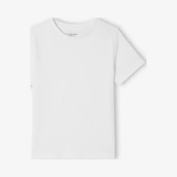Vertbaudet Effen Jongensshirt Met Korte Mouwen Wit thumbnail