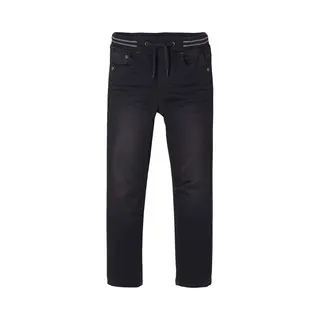 Vertbaudet Jungen Sweathose, Denim-Optik Schwarz 134