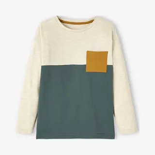 Vertbaudet Colorblock Jongensshirt Groen