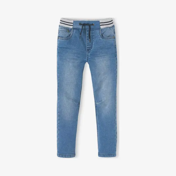 Vertbaudet Rechte Fleecebroek Jongens Denim Look Double Stone thumbnail