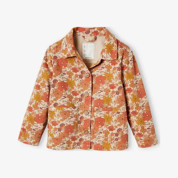 Vertbaudet Meisjesjack Met Bloemenprint Nude thumbnail