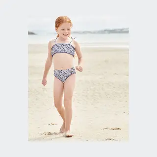 Vertbaudet Gebloemde Bikini Voor Meisjes Blauw