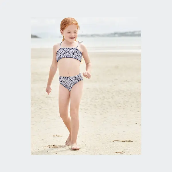 Vertbaudet Gebloemde Bikini Voor Meisjes Blauw thumbnail