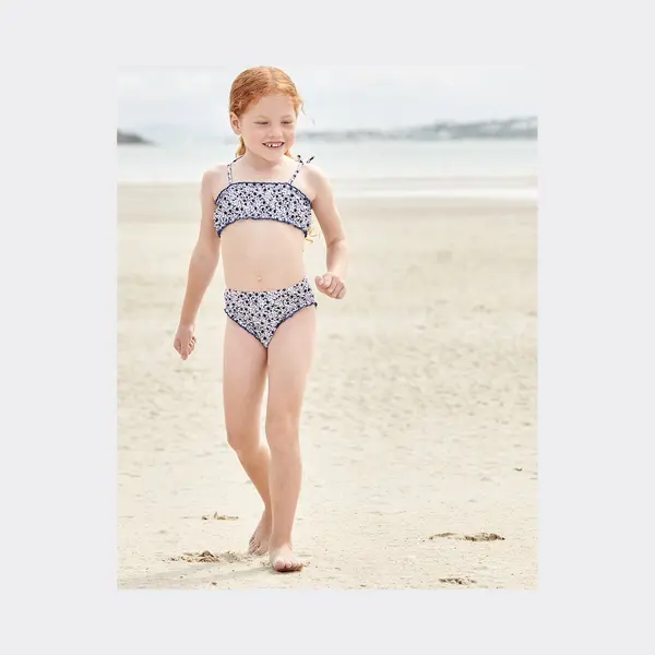 Vertbaudet Gebloemde Bikini Voor Meisjes Blauw thumbnail