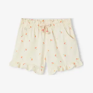 Vertbaudet Meisjesshort Met Ruches Ecru