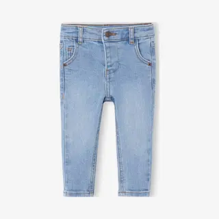 Vertbaudet Gerade Baby Jeans Basic, Bundweite Verstellbar Bleached 80