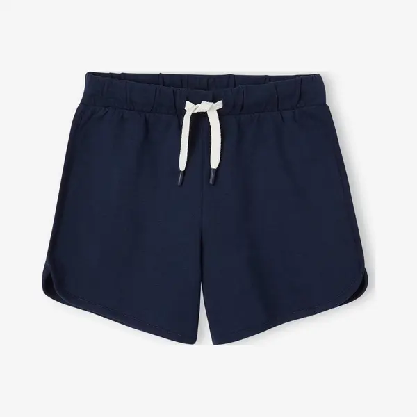 Vertbaudet Meisjessportshort In Fleece Marineblauw thumbnail
