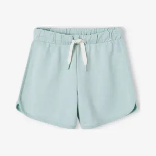Vertbaudet Meisjessportshort In Fleece Blauwgroen