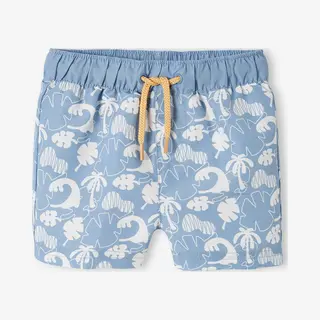 Vertbaudet Bedrukte Zwemshort Voor Babyjongens Grijsblauw