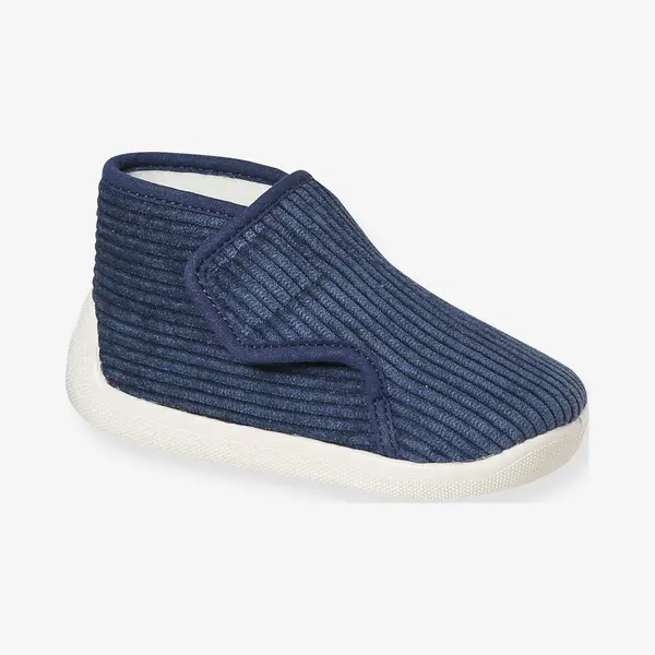 Vertbaudet Ribfluwelen Babyslofjes Marineblauw thumbnail