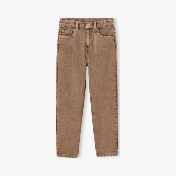 Vertbaudet Overgeverfde Mom-jeans Voor Meisjes Cappuccino thumbnail