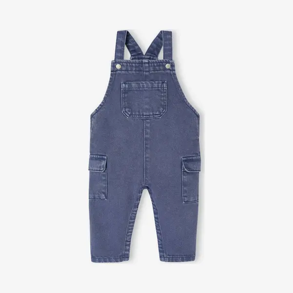 Vertbaudet Babytuinbroek Van Canvas Indigoblauw thumbnail