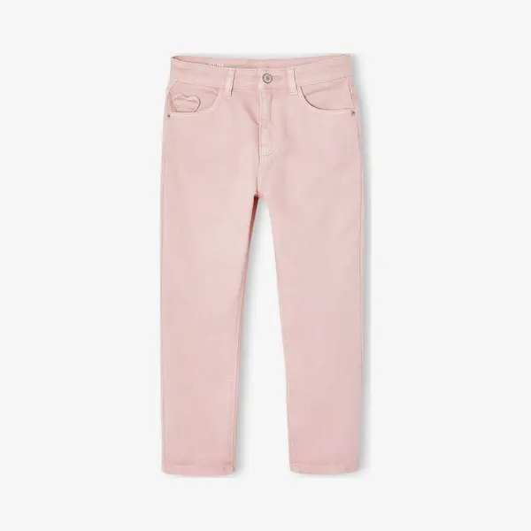 Vertbaudet Mädchen Slim-Fit-Hose, Hüftweite Comfort Pudrig Rosa 116 thumbnail