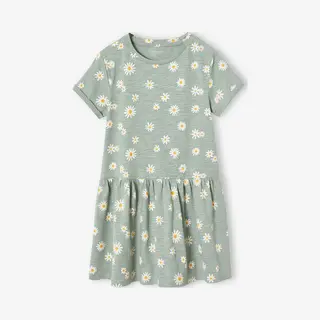 Vertbaudet Mädchen Shirtkleid Basic Graugrün 158