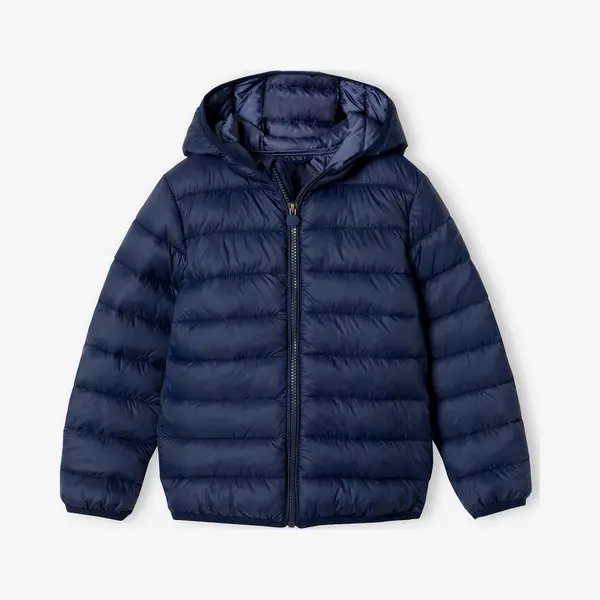 Vertbaudet Jungen Light-Steppjacke Mit Kapuze Und Recycling-Polyester Marine 152 thumbnail