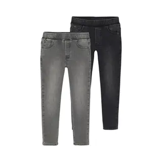 Vertbaudet Set Van 2 Slim-fit Jeans Met Elastische En Verstelbare Taille