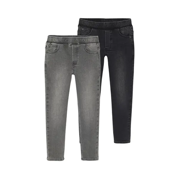 Vertbaudet Set Van 2 Slim-fit Jeans Met Elastische En Verstelbare Taille thumbnail