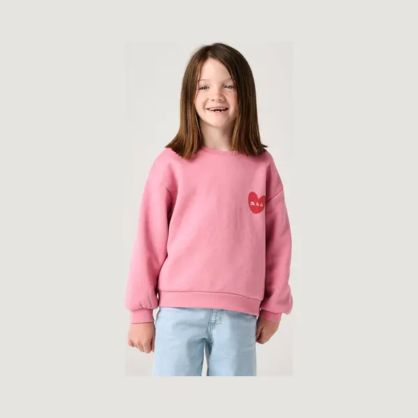 Vertbaudet Basic Meisjessweater Met Motief Pioenroos thumbnail