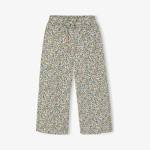 Vertbaudet Wijde Legging Met Golvend Effect Voor Meisjes Wit, Bedrukt thumbnail