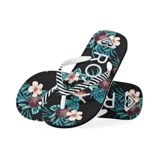 Roxy Pebbles Vii Meisjes Slippers - Black Multi - Maat 31