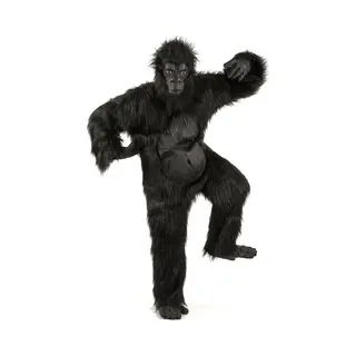 Vegaoo Gorilla Pak - Zwart Kostuum Voor Volwassenen Met Masker En Handschoenen