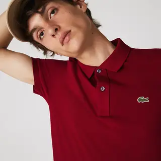 Lacoste Poloshirt Pique Bordeaux - Größe M
