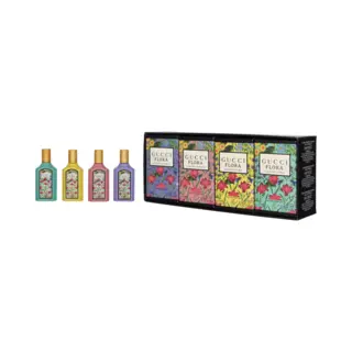 Gucci Parfüm Für Frauen, 4-teiliges Mini Splash Reise-Geschenkset | Wunderschöne Magnolie + Wunderschöne Gardenie + Wunderschöne Orchidee +
