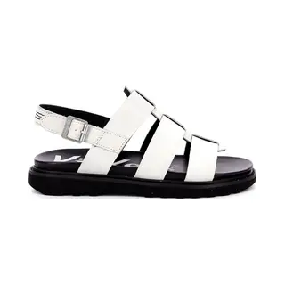 Kickers Neosinead Platte Sandalen Voor Dames, Wit.