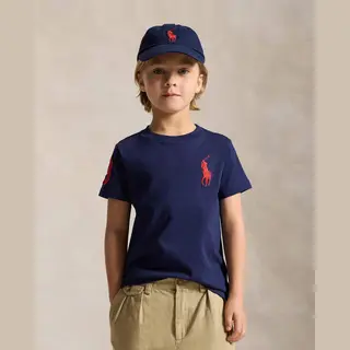 Ralph Lauren Boys Jersey Logo T-Shirt In Navy