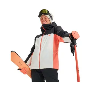 Roxy Galaxy Damen Kapuzenjacke Weiß Schwarz Orange - Xs
