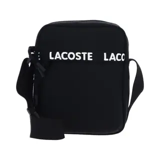 Lacoste Herren Allzwecktasche Umhängetasche Schultertasche Vertical Camera Bag, Farbe, Schwarz, Artikel, -N37 Tape Noir