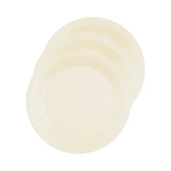 Santex Bordjes Karton - 10x - Rond - Creme Wit - 22 Cm - Feestbordjes thumbnail