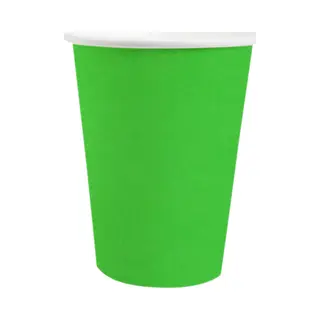 Santex Feest/verjaardag Bekertjes - 10x Stuks - Karton - Felgroen - 270 Ml