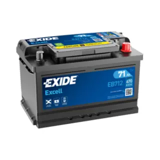Exide Excell EB712 Fahrzeugbatterie Efb (Enhanced Flooded Battery) 71 Ah 12 V 670 A Auto