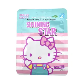 Take Care Hello Kitty Shining Star Gezichtsmasker - Hyaluronzuur - Roze Grapefruit - Enkelvoudige Verpakking