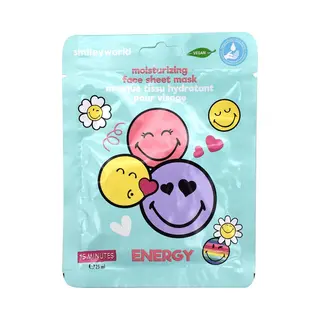Take Care Smiley Gezichtsmasker - Hyaluronzuur - Roze Grapefruit - Enkelvoudige Verpakking
