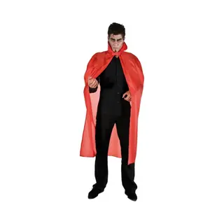Chaks Halloween Dracula Cape - Voor Volwassenen - Rood - L127 Cm