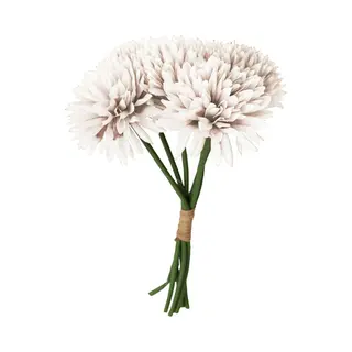 Chaks Kunstbloemen Boeket Dahlia - Wit - 26 Cm - Bloemstuk - Onderhoudsvrij
