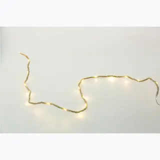 Chaks Lichtsnoer/lichtverlichting - Jute - Warm Wit - 160 Cm - Touwverlichting