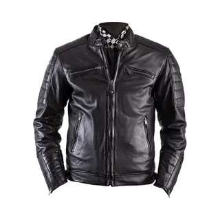 Helstons Cruiser Rag Black Leather Motorcycle Jacket S - Maat - Jas