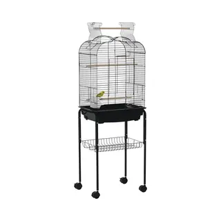 PawHut Vogelkooi - Staaldraad - 46x36x130cm - Zwart
