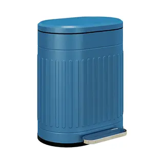 Homcom-prullenbak-metaal-36, 5x31, 2x45cm-blauw
