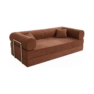 Oviala Slaapbank, 2-zits, Stof, Met Kussens, Terracotta