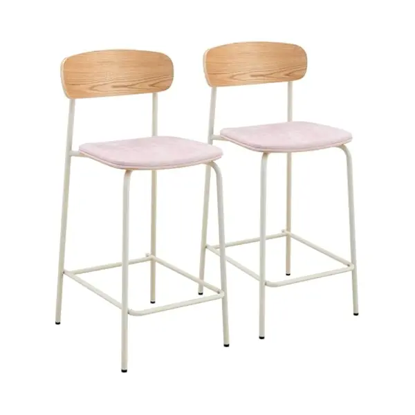 Oviala Set Van 2 Kinderstoelen Van Hout, Roze thumbnail
