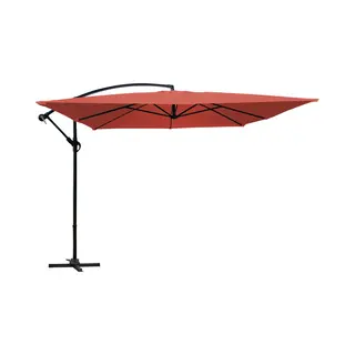 Oviala Parasol Déporté 3 X 3 M Terracotta