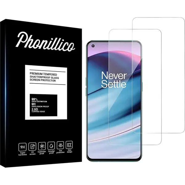 Phonillico Screenprotector Voor OnePlus Nord Ce 5G - 2 Stuks Beschermglas Van Glas Transparante Glazen Schermbeschermfolie thumbnail
