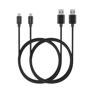 Phonillico 2x Micro Usb Naar Usb A Kabel Zwart - 1 Meter - Oplaadkabel Voor Sony Xperia Xa Ultra / Xa / X / X Performance / Z1 / Z1 Compact / Z2 Z3 / Z3 Compact