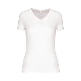 Damen-T-Shirt Mit V-Ausschnitt Proact Sport Blanc